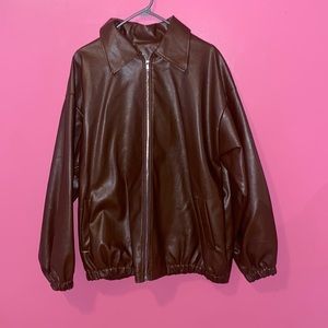 BROWN LEATHER JACKET